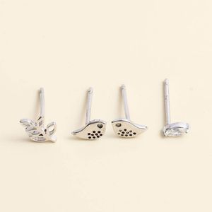 Stud earrings s925 silver 2 pairs